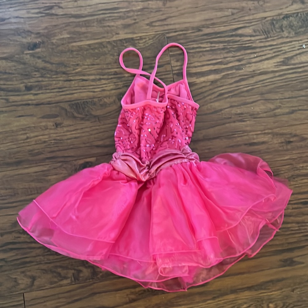 Costume!!  Bright pink sparkly sequin tutu dress - Picture 2 of 9